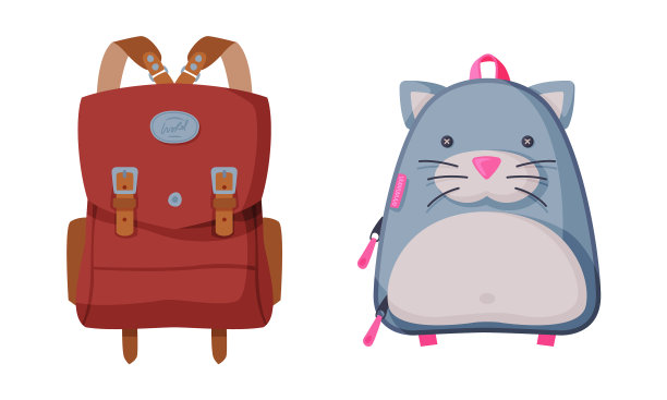 时尚的双肩包或双肩包带图片下载