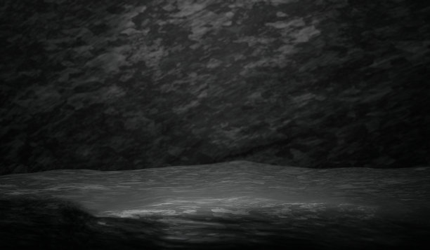 空的产品3d背景黑色石材讲台展示平台或豪华的自然展示台底座和老岩材料工作室场景在黑暗的背景空白舞台与粗糙的大理石看台表面。图片下载