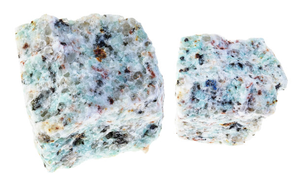 一套原始的amazonite花岗岩切割图片下载