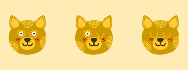 头部与一个有趣的猫的情感表达卡通风格孤立在彩色背景上。图片下载