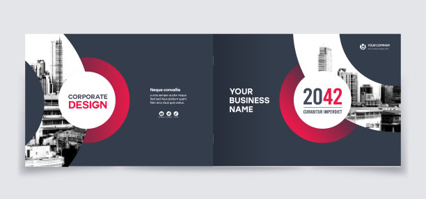 城市背景商业书籍封面设计模板-景观布局图片下载