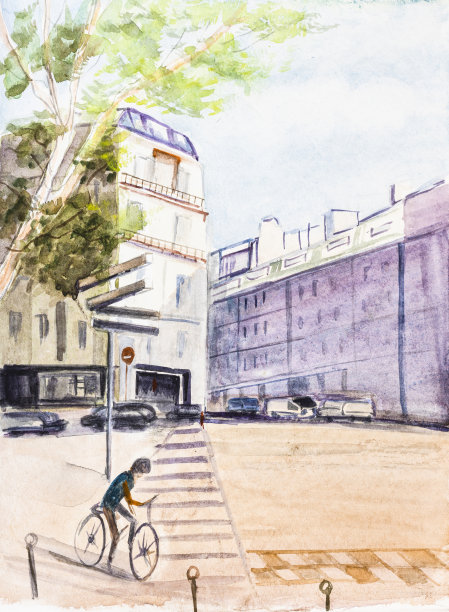 城市里阳光明媚的夏日图片下载