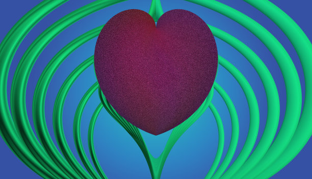 抽象的绿色幻想纹理背景与形状。图片下载