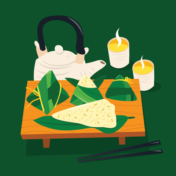 中国粽子和茶图片下载