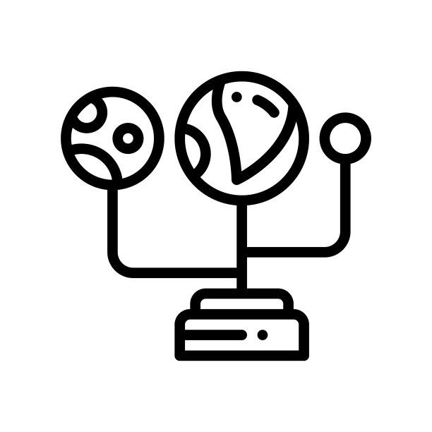 天文学线条样式图标图片下载