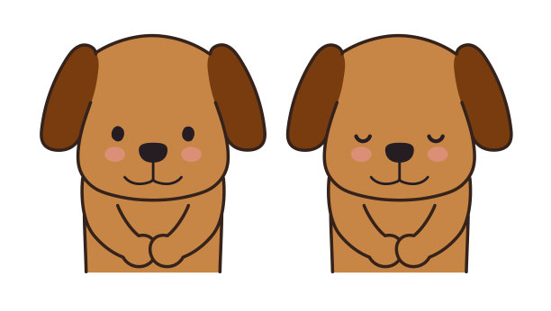 狗向人鞠躬的肖像。图片下载