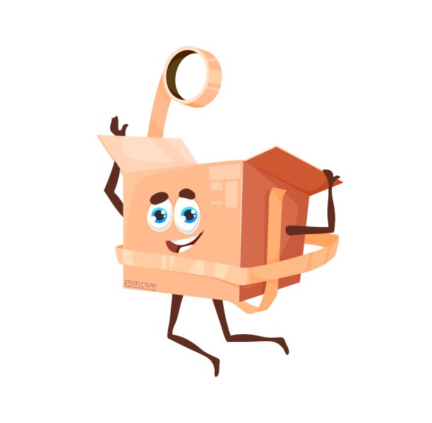 卡通纸板用胶带包装图片下载