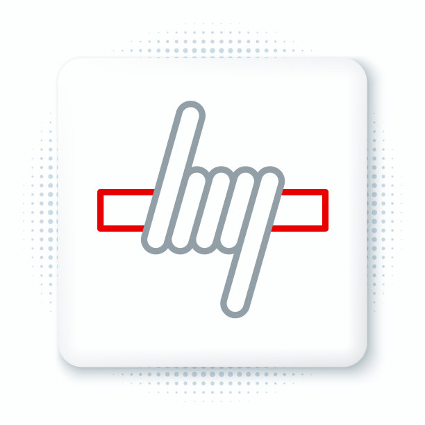 线铁丝网图标孤立在白色背景图片下载