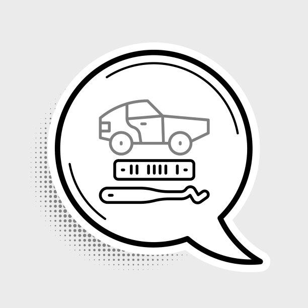 线汽车盗窃图标孤立的灰色背景图片下载