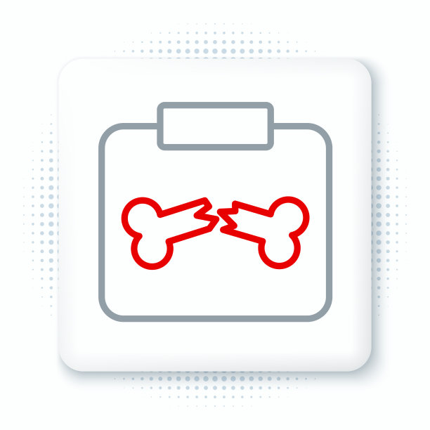 线x射线照片与骨折图标孤立上图片下载