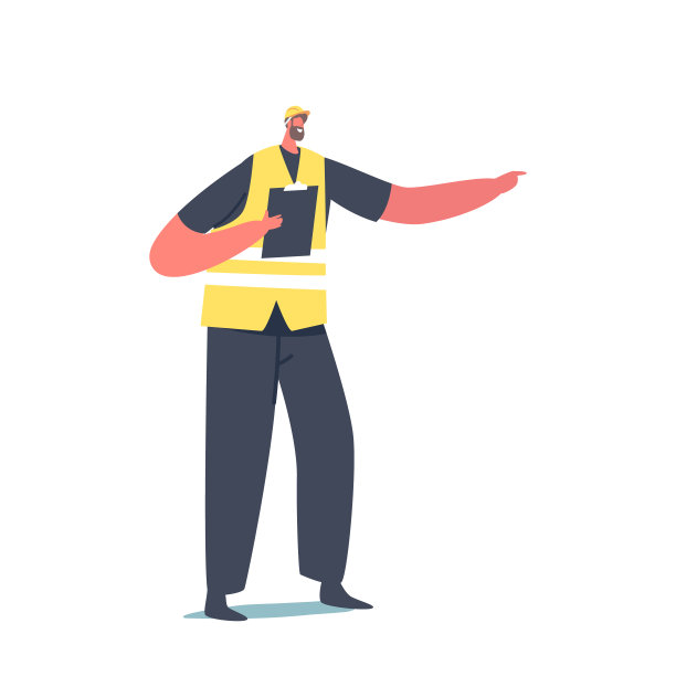 建筑工，工程师，装载机或工头字符与剪辑板。建筑师，专业建筑施工工人图片下载