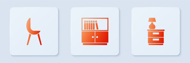 设置图书馆书架、扶手椅及家具图片下载