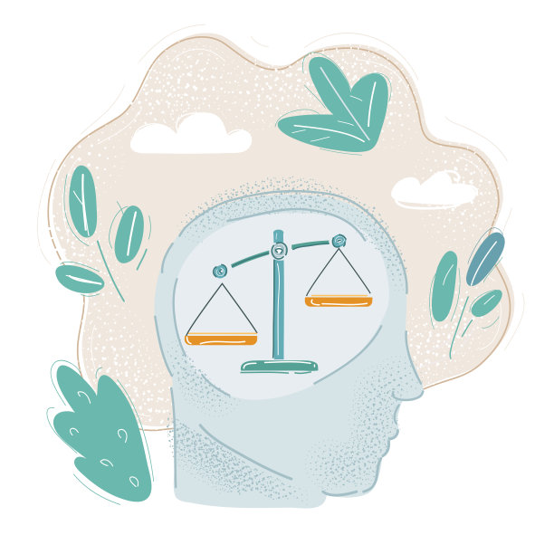 头部称重秤的矢量插图图片下载