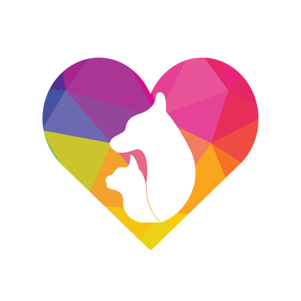 宠物护理诊所标识设计。矢量兽医诊所标志。图片下载