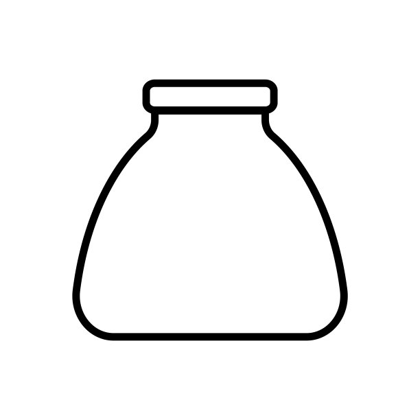 Jar ine图标，矢量标志孤立在白色背景上图片下载