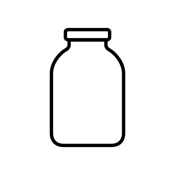 Jar ine图标，矢量标志孤立在白色背景上图片下载