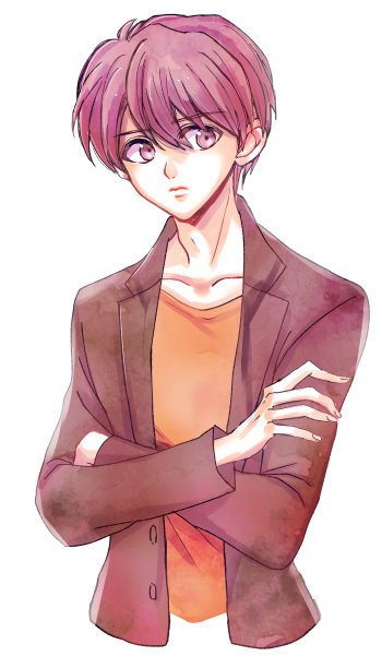 一个双臂交叉的男人的插图图片下载