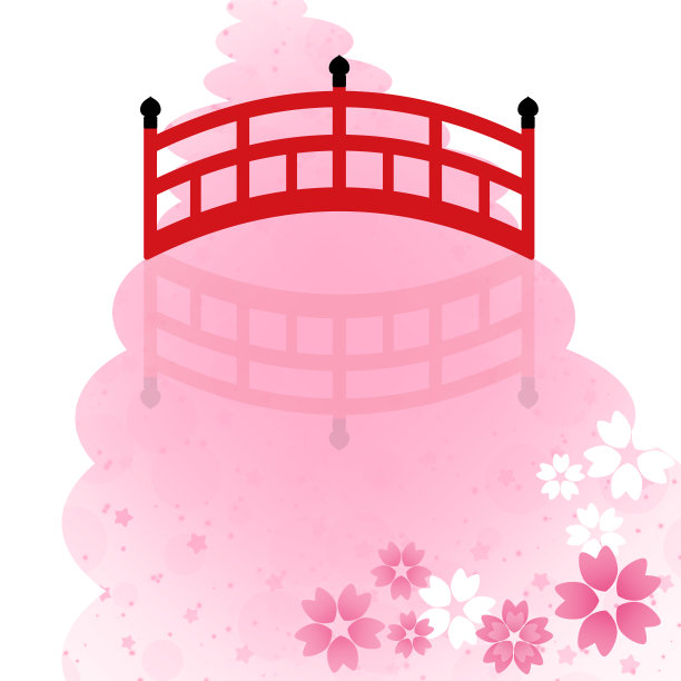 日本式的桥和河图片下载