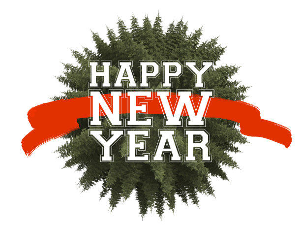 新年快乐红杉树图片下载