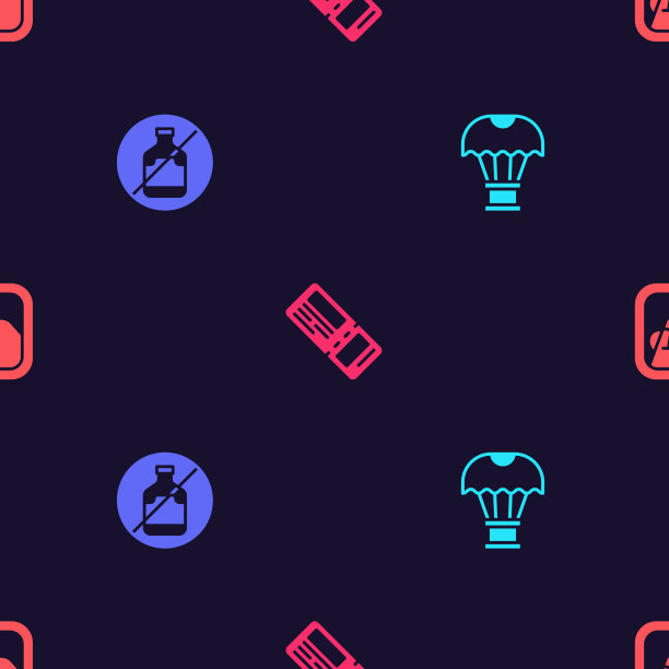 设置盒飞行降落伞没有酒精航空图片下载