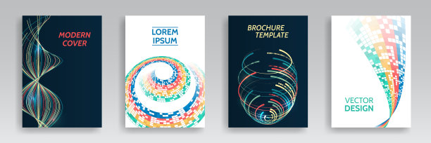 数字技术与现代科学概念。矢量模板的小册子或封面。大数据可视化阵列。商业布局，未来的小册子，传单，海报，演示。图片下载