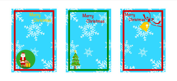 圣诞快乐主题套装。海报设计为节日的快乐和礼物。矢量图图片下载