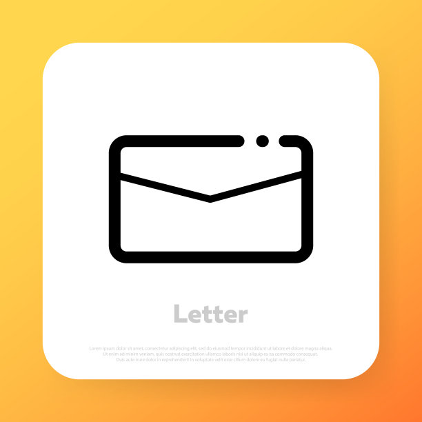 信封图标。文档图标。消息,电子邮件。矢量线图标的业务和广告图片下载