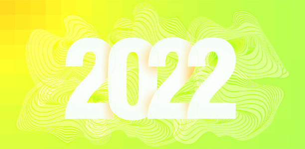 2022年新年快乐创意封面。抽象颜色液体形状。图片下载