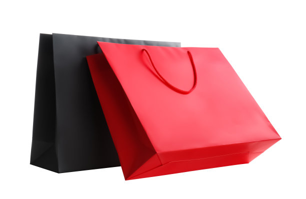 不同的纸袋被隔离在白色上图片下载