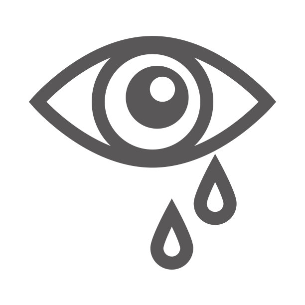 眼里含着泪水。简单的矢量图。图片下载