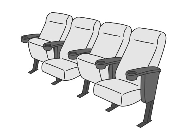 电影院里椅子的矢量插图图片下载