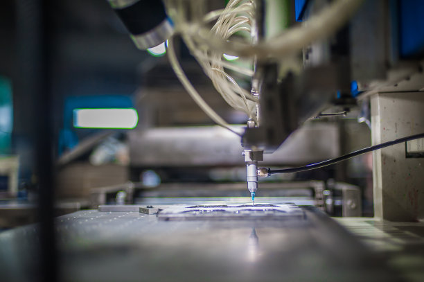 软PVC点胶机头特写细节视图图片下载