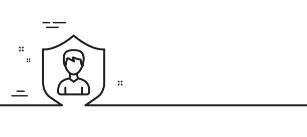 用户保护线图标男性轮廓符号图片下载