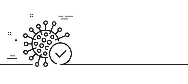 已确认的冠状病毒线图标COVID-19病毒图片下载