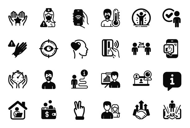 一组与好友相关的人物图标图片下载