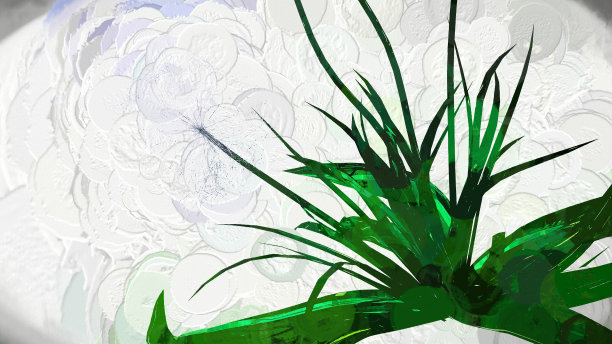 蒲公英种子植物3D渲染图片下载