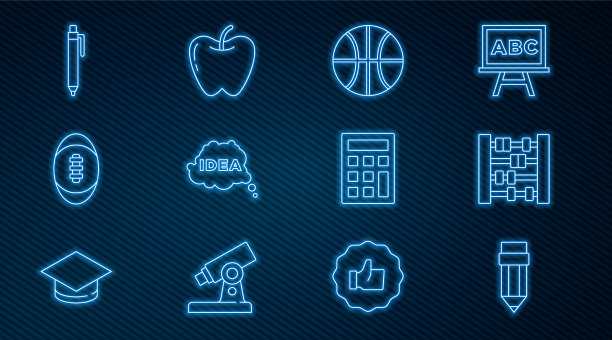 线铅笔，橡皮，算盘，篮球图片下载