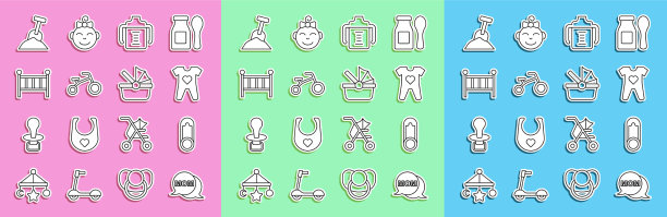 设定行话泡泡妈妈宝宝衣服别针图片下载