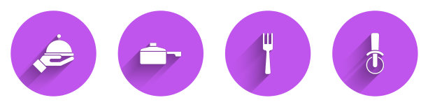 设置覆盖托盘煎锅叉子和披萨图片下载