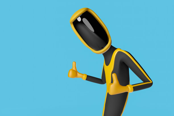 赛车手或摩托车手伸出友好的大拇指。喜欢、赞同和积极的手势概念。3 d渲染。图片下载