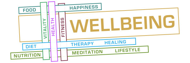 幸福字云彩色边界水平图片下载