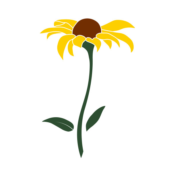 开放太阳花矢量彩色插图孤立在白色背景上。矢量草图风格顶视图手绘野生，太阳风，假向日葵。图片下载