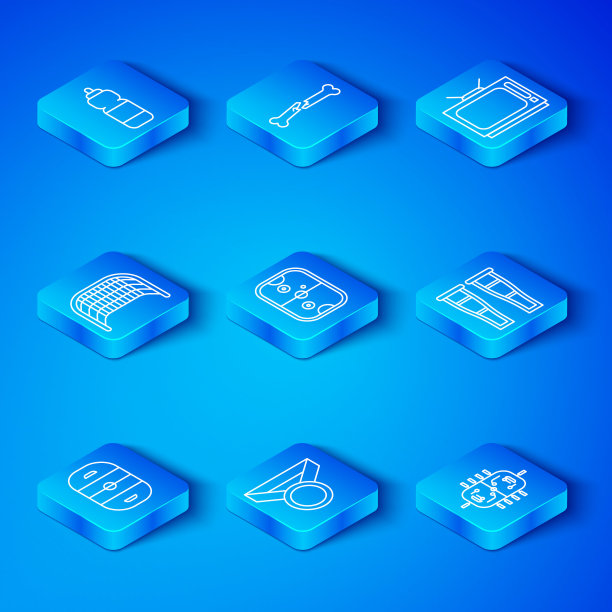 设置线冰球溜冰场，空气表，奖牌，拐杖或拐杖，复古电视，目标，健身摇壶和曲棍球图标。向量图片下载