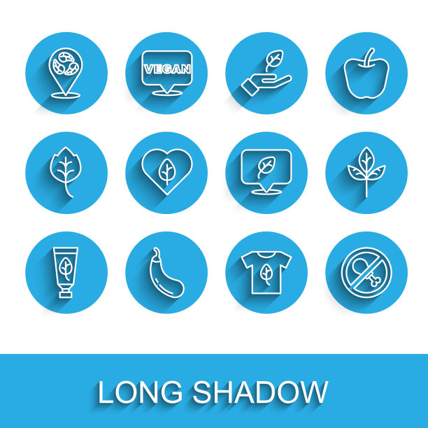 设置线有机化妆品，茄子，素食饮食，衬衫，没有肉，叶或叶和图标。向量图片下载