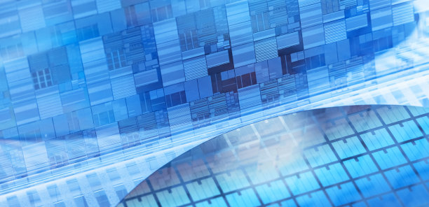 硅片反射不同的颜色。图片下载