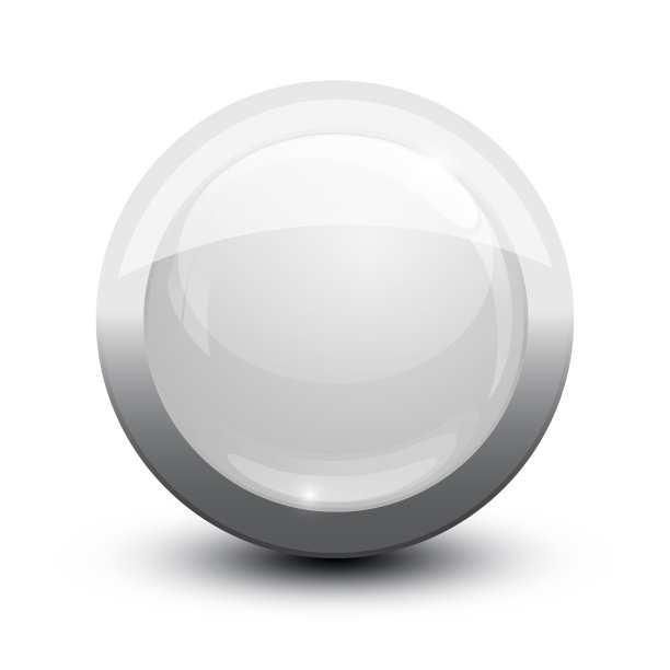 光泽徽章按钮白色图标彩色孤立图片下载