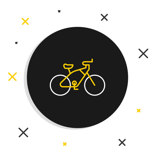 线自行车图标孤立在白色背景。自行车比赛。极限运动。运动设备。色彩斑斓的轮廓的概念。向量图片下载