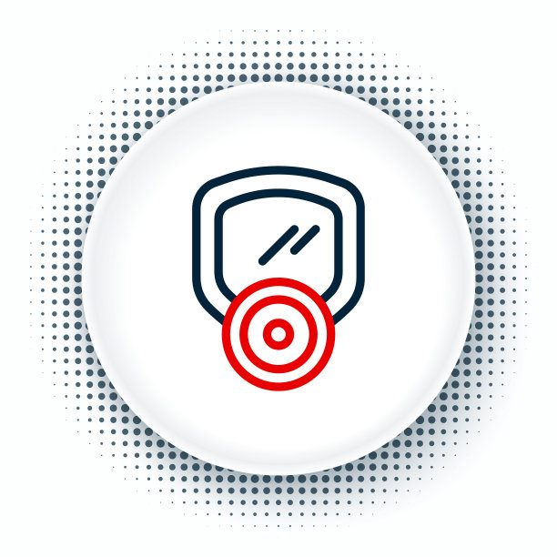 线条防毒面具图标孤立在白色背景上。呼吸器的迹象。色彩斑斓的轮廓的概念。向量图片下载