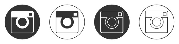 黑色照片相机图标孤立在白色背景上。与相机。数码摄影。圆按钮。向量图片下载