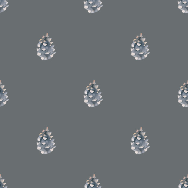 无缝图案松果林松树冷杉圣诞树雪松云杉和松果图片下载